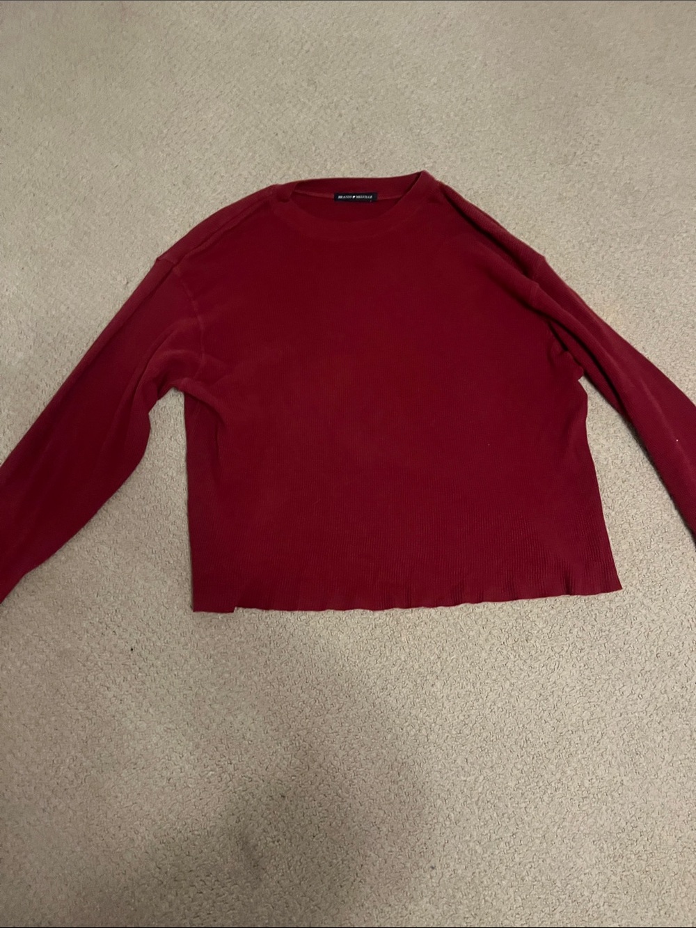 Brandy Melville Burgundy Crewneck Sweater